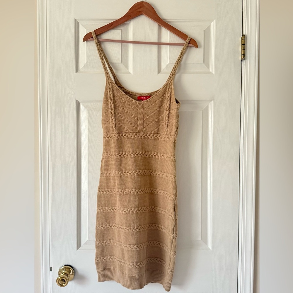 Guess crochet caramel mini dress